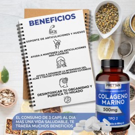 Suplemento en comprimidos Prettan XIII Nutricionales Colágeno Marino de Colágeno hidrolizado tipo2 x 600mg