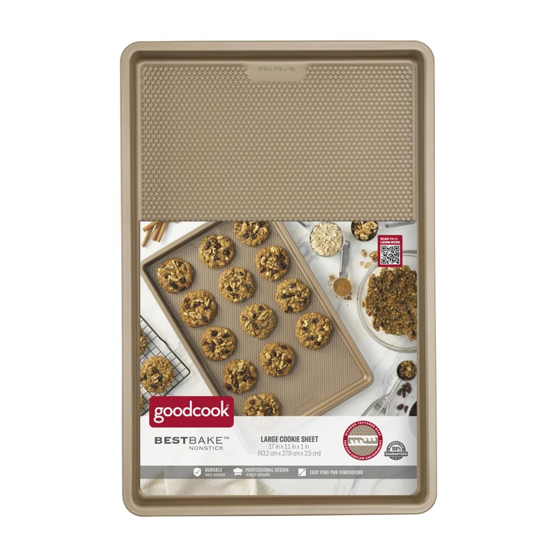 GoodCook BestBake Nonstick Textured Carbon Steel Cookie Sheet, 11" x