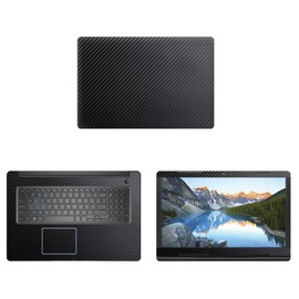 Decalrus - Protective Decal for Dell G3 17 3779 (17.3" Screen) Laptop Black Carbon Fiber Skin case Cover wrap CFdellG317_3779Black