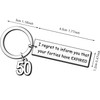 AMZQ Funny 50th Birthday Keyring Gifts for Women Men Joke