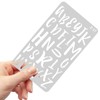 DOITOOL 20 Sheets Plastic Alphabet Stencils for Airbrush Painting Reusable