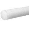 Delrin Acetal Homopolymer Plastic Rod, White, 1/2 in Diameter x