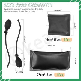 Keadic 2 Stück Air Wedge Pump Air Shims Heavy Duty verstellbare aufblasbare Luft Shim Bag,Montagekissen, Hebekissen Luftkissenheber Belastung und Ausrichtung Werkzeug für Auto Home Use Türfenster