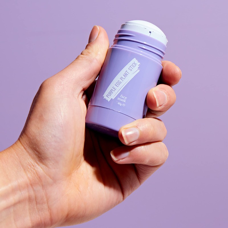 GLAMZA® Egg Plant Facial Mask Cleanses Aubergine Mask Deep Cleansing