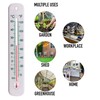 215mm White Greenhouse Thermometer - Accurate Room Thermometer For Home