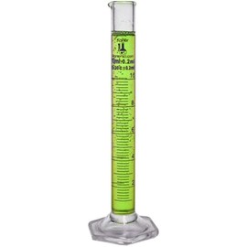 10ml Graduated Cylinder, Borosilicate 3.3 Glass, Single Metric Scale, Karter Scientific 213I10 (Single)
