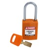 Brady (CPT-ORG-38AL-KD) SafeKey Nylon Lockout Padlock - Compact with Aluminium