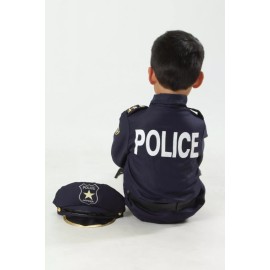 Monika Fashion World Kids Police officer Costume set Cop Light up Boys/Girls Size T S M 3 4 5 6 7 - T 3-4 years