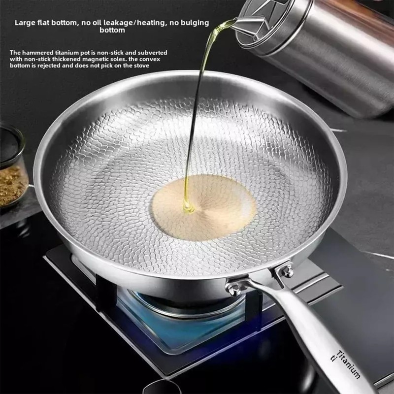 Cowenhey Titanium Pan with Hammer & Lid & Shovel, Titanium