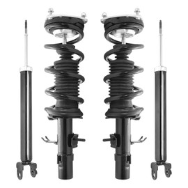 UNITY AUTOMOTIVE 4-11407-255090-001 Front and Rear Replacement Complete Strut Assembly Shock Kit Fits 2009-2013 Infiniti G37 Coupe
