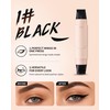 SUMEITANG Black Winged Eyeliner Stamp Pen, Dual Head 90° Rotating