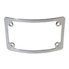 Curved Motorcycle License Plate Frame - Chrome