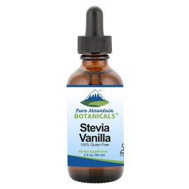 Vanilla Stevia Drops - Alcohol Free & Kosher - Flavored with Natural Vanilla - 2oz Glass Bottle