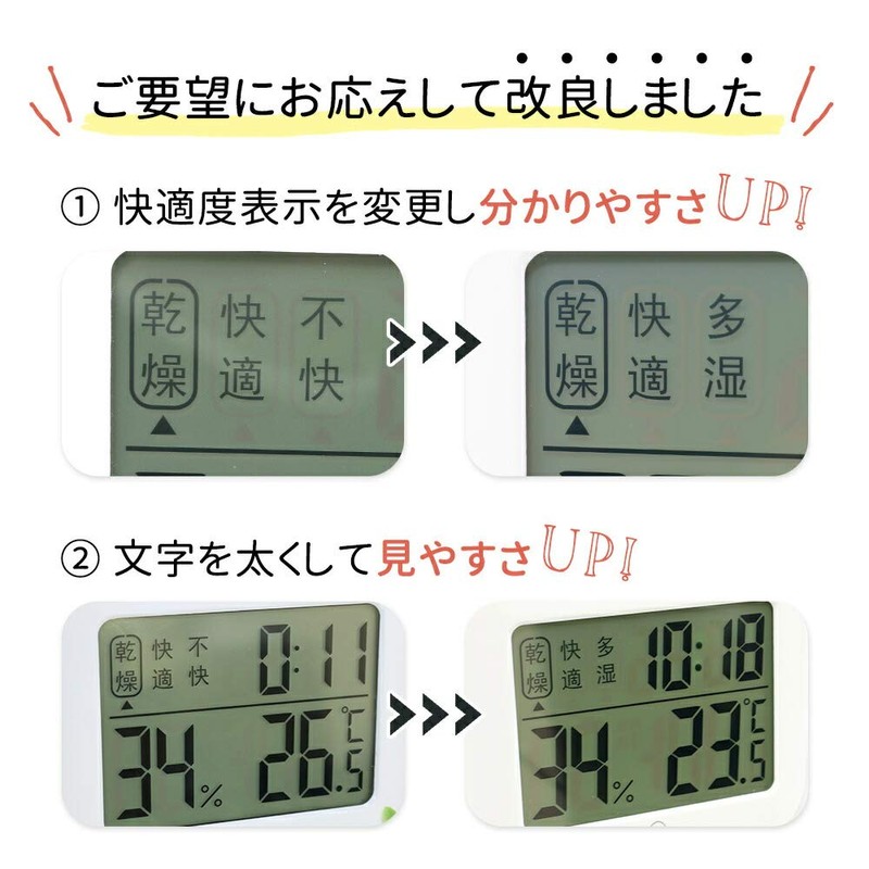 Mitas Digital Thermometer/Hygrometer, Digital Clock, Wall Mounted, High Precision, Thermometer/Hygrometer,
