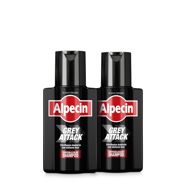 Alpecin Grey Attack Caffeine & Colour Shampoo – 2 x