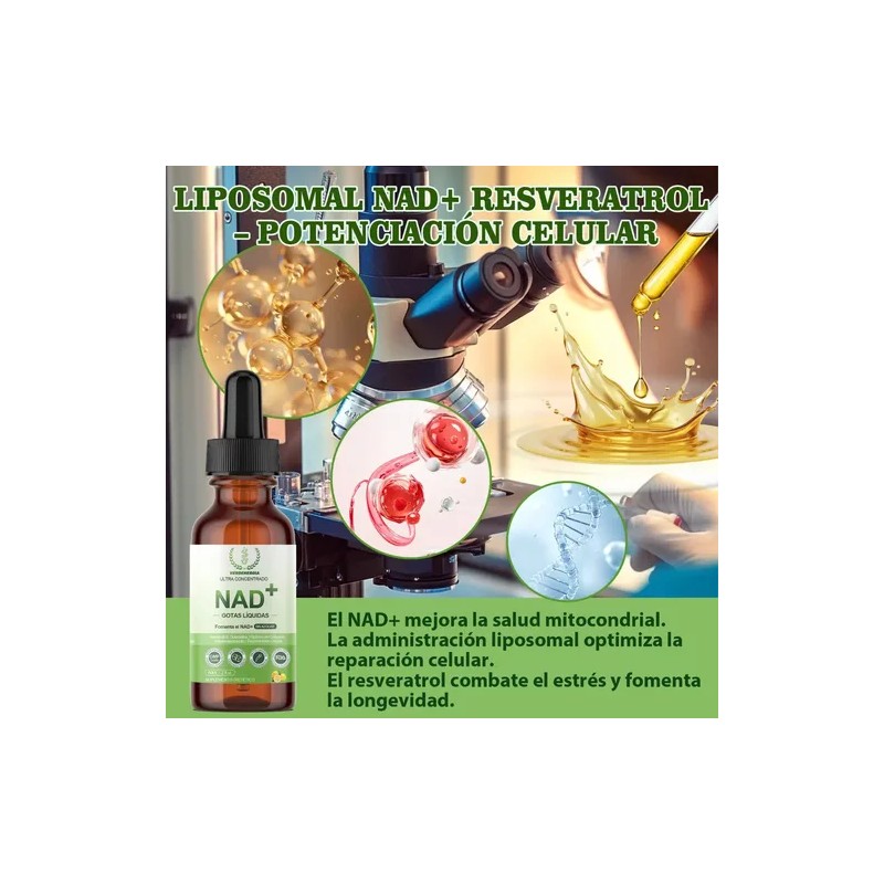 Nad+ Gotas Nr Nicotinamida Ribosa Antioxidante Mujer Hombre Sabor Limón