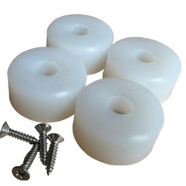 Butcher Chopping Block Cutting Board Silicone Rubber Bumper Feet - Heavy Duty 1 5/8" DIA Black (4, Clear)