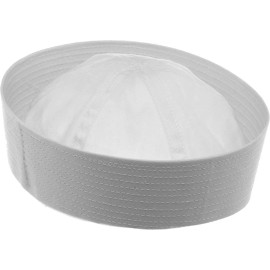 Rothco Sailor Hat White Military US Navy Style Cotton Dixie Cup Yacht Cap - X-Large