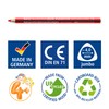 STAEDTLER Noris Colour Jumbo 188 Colouring Pencils, Made from Upcycled