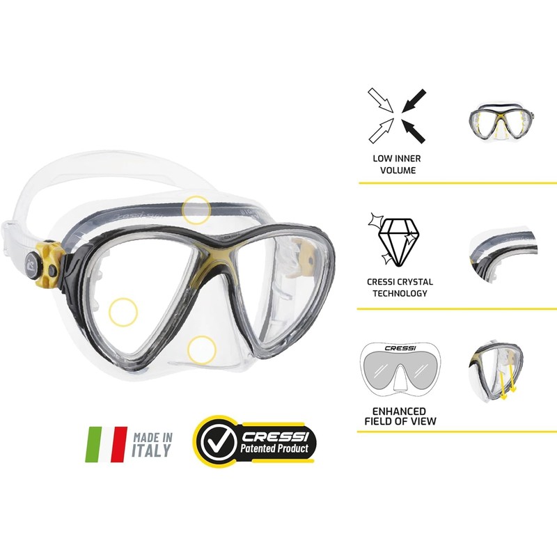 Cressi Big Eyes Evolution Mask & Alpha Ultra Dry Snorkel
