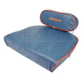 APUK Blue & Orange Embroidered Logo Seat Cushion Set Replacement for Fordson Major Power Tractor