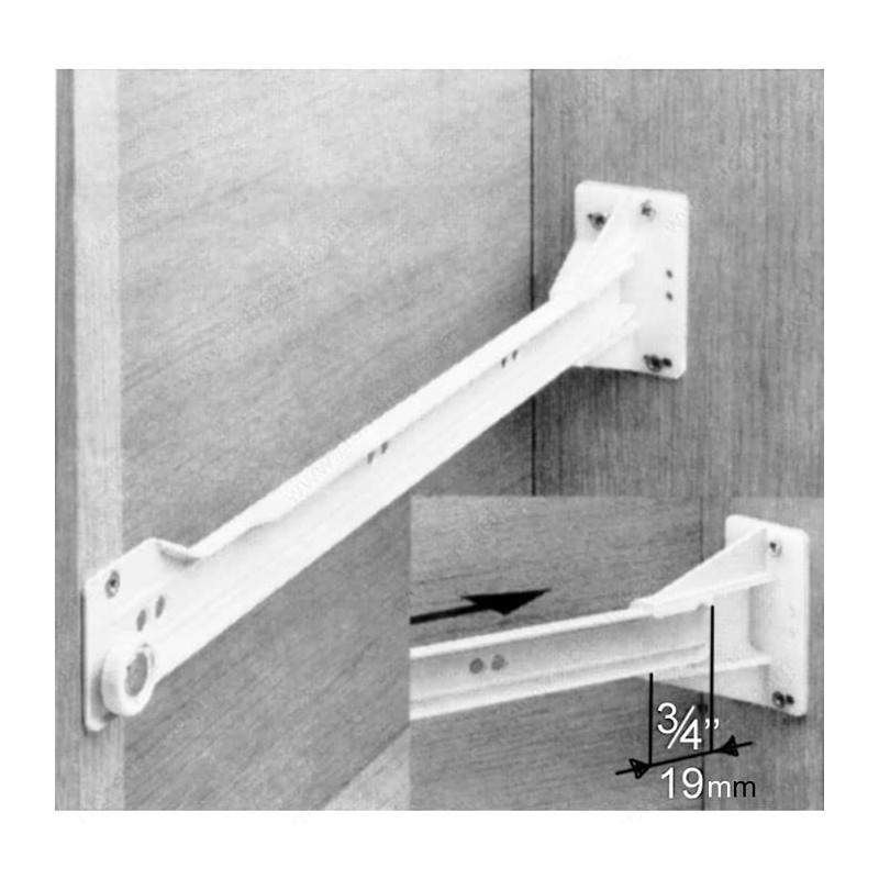 2-Pack White Drawer Slide Rear Socket Blum Euro Cabinet Drawer