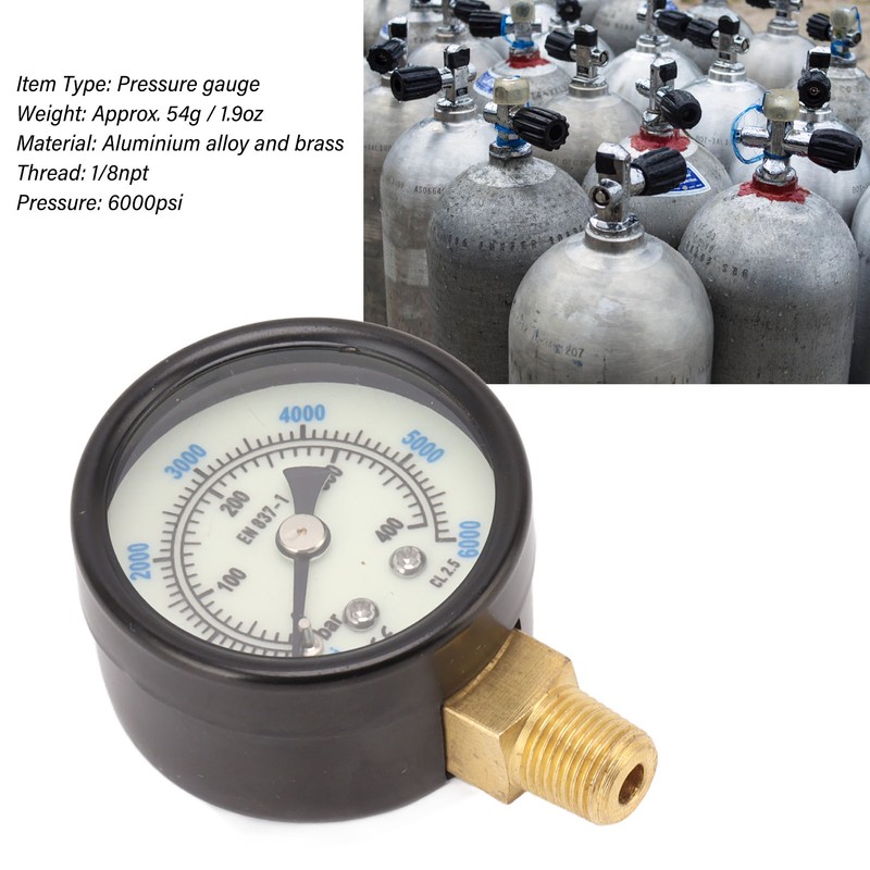 6000psi Dual Scale Pressure Gauge 1/8 Npt Connection Pressure Gauge