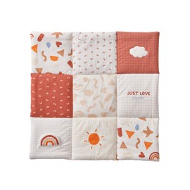 Vertbaudet Happy Sky Baby Play Mat 100 x 100 cm Organic Cotton Multi-Coloured