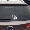 Car bumper sticker, paw with heart for cars, car wash
