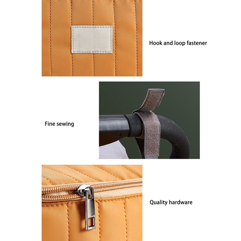 Baby Stroller Bag Waterproof Multifunctional Ample Space Zipper Closure 2