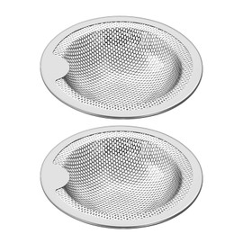 Kitchen Sink Strainer Stainless Steel,Upgraded Double-Layer Safe Design Kitchen Sink Drain Strainer, Sink Strainers with Large Wide Rim 4.5" Diameter (2 Pcs)