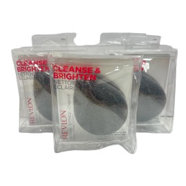 Revlon Konjac Sponge - Charcoal Cleanse & Brighten Gently Exfoliates Lot of 3!