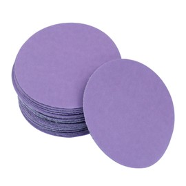 Cionyce 3 Inch Round Sanding Discs, 50 Pcs 5000 grit Aluminum Oxide Wet Dry Purple Sandpaper Hook and Loop Sand Paper for Wood, Metal Polishing, Automotive Paint Removal