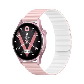 Kieslect Lora 2 Smart Watch Women Fashion Slim with Calling Function Incoming and Outgoing 100+ Sport Modes 24 Hours Health Management Magnetic Band HD AMOLED Display App Notification Music Playback