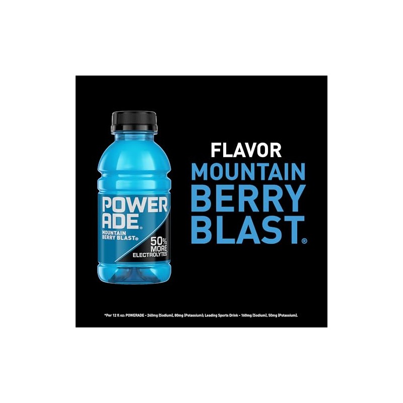 POWERADE Sports Drink Mountain Berry Blast, 12 Ounce (Pack of