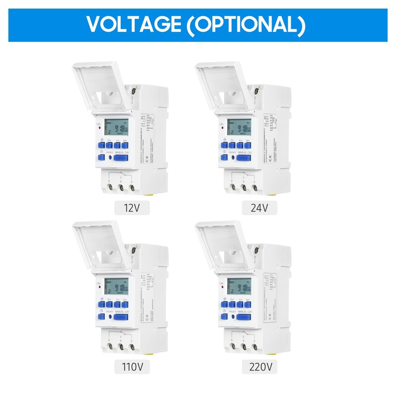 THC15A Digital LCD Power Programmable Timer Switch Relay 16A Amp