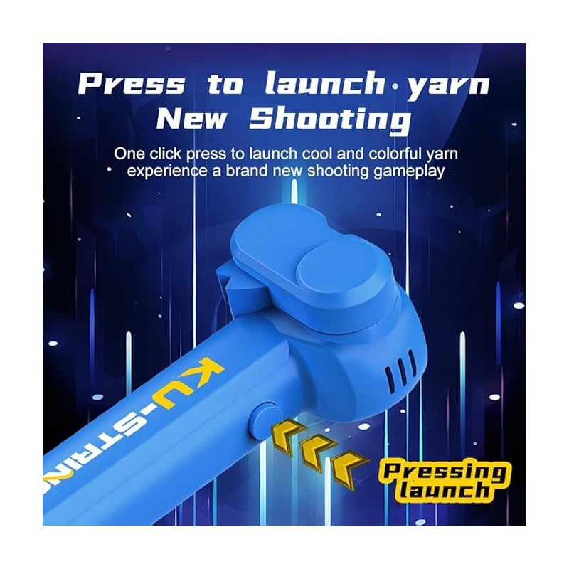 Glow String Shooter Toy with Dual Built-in UV Blacklights, Three