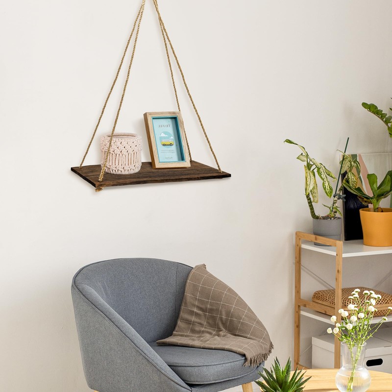 FuninCrea Floating Shelves, 35 * 14 * 1cm Hanging Floating