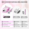 Subay 30000RPM Professional Nail Drill Machine for Acrylic Nails, Gel