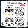 HOWAF 4 Sheets Halloween Face Tattoo Bat Tattoo Face Bat