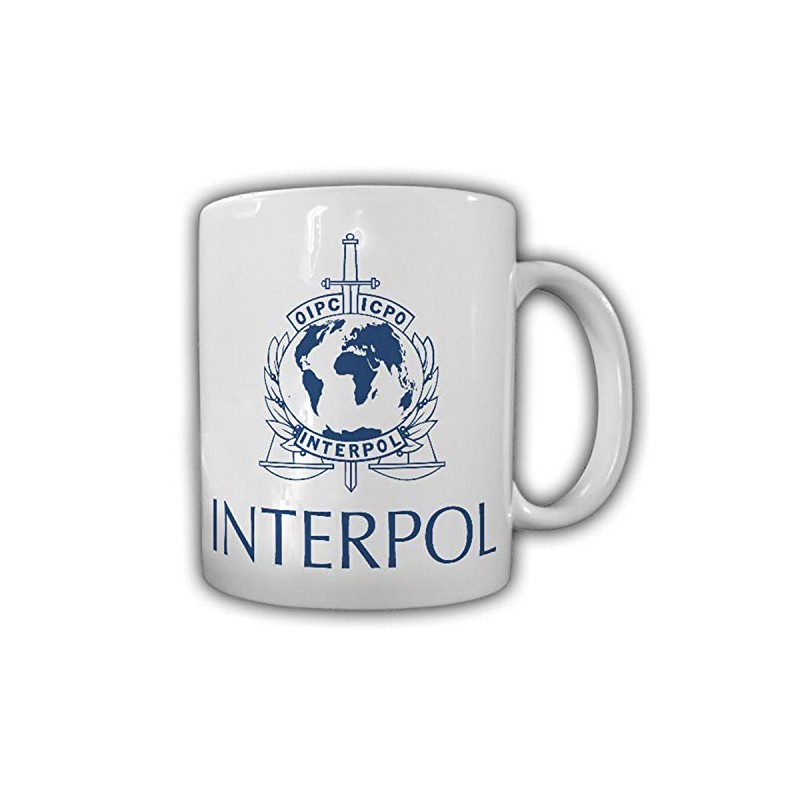 Interpol Polizei Internationale kriminalpolizeiliche Organisation Tasse #14208
