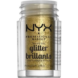 NYX Professional Makeup, Glitter para rostro y cuerpo, Tono Gold, 2.5g