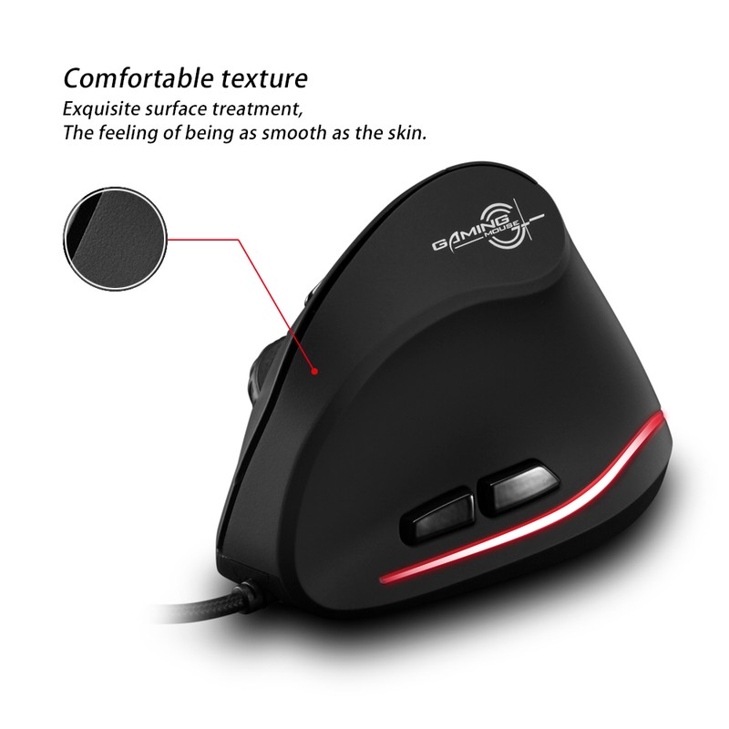 T-20 Mouse Wired Vertical Mouse Ergonomic Rechargeable 4 3200 movement