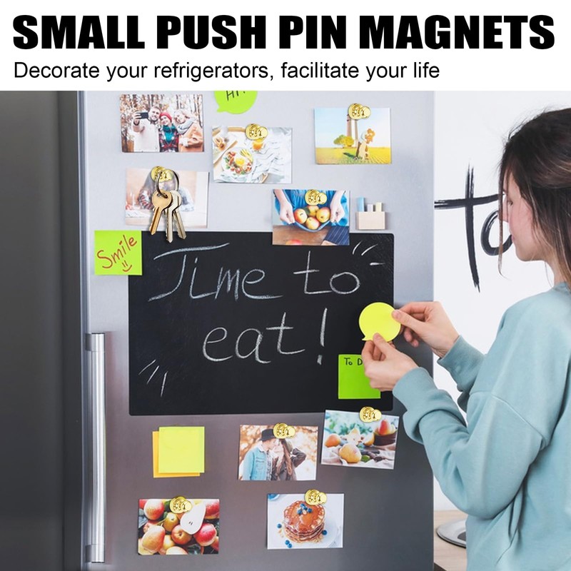 LOVIMAG Refrigerator Magnets, Fridge Magnets, Strong Whiteboard Magnets, Gold 16