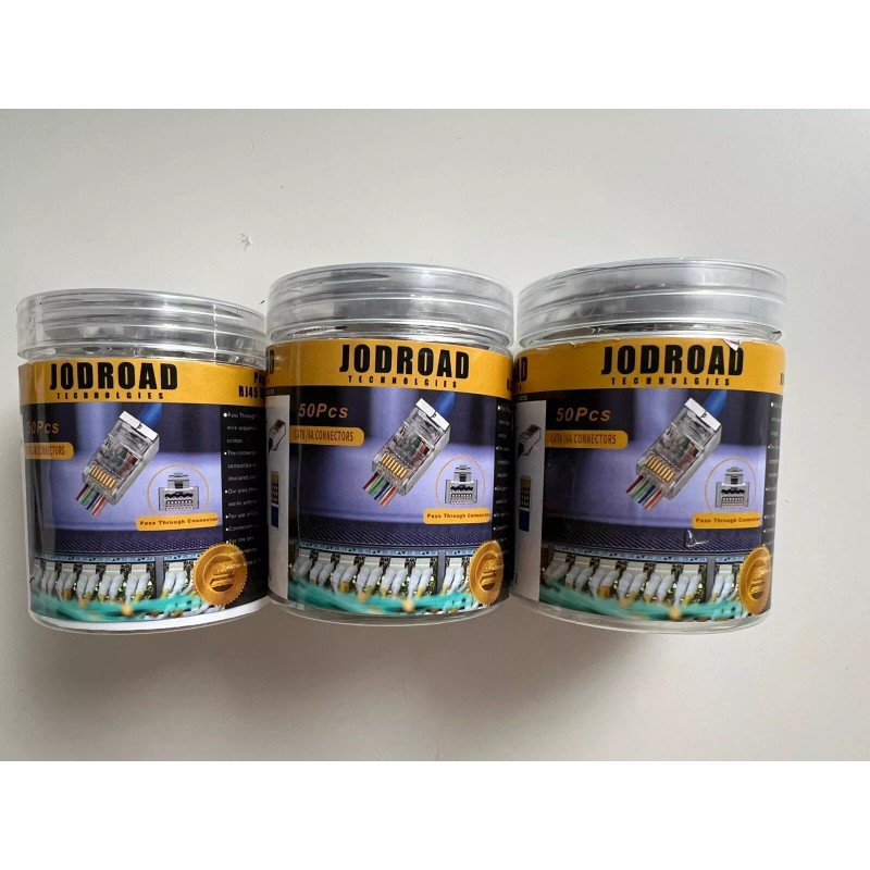 JODROAD Shielded RJ45 Cat 6A Connectors-Pas