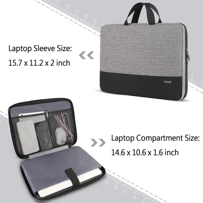 Ytonet Laptop Case, 15.6 inch TSA Laptop Sleeve Computer Bag
