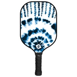 Most Popular! F2 Sports Graphite Blue Tie Dye Pickleball Paddle | USA Pickleball Approved Racket| Textured for Max Spin | 14mm core for Power | Cute Pickleball Paddle for Beginners or Pros