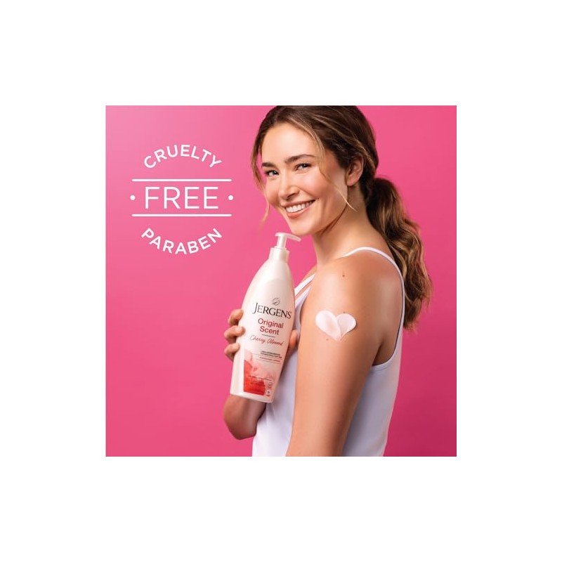 Jergens Original Scent Dry Skin Moisturizer with Cherry Almond Essence,