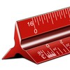 Architectural Scale Ruler, 12'' Imperial Architect Scale, Aluminum Engineer Scale