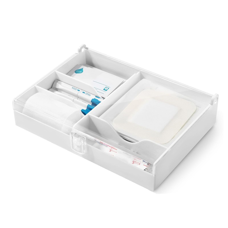 Bandage Organizer with Lid, First Aid Bandage and Tapes Storage